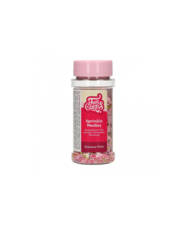Posypka cukrowa FUN CAKES 65 g sprinkle medley glamour różowa