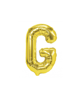 Balon foliowy Litera G 40 cm złoty