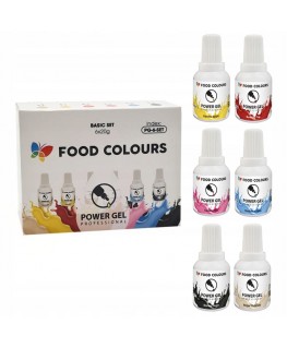 Power gel 6x20g profesjonal gel barwniki food colours w żelu